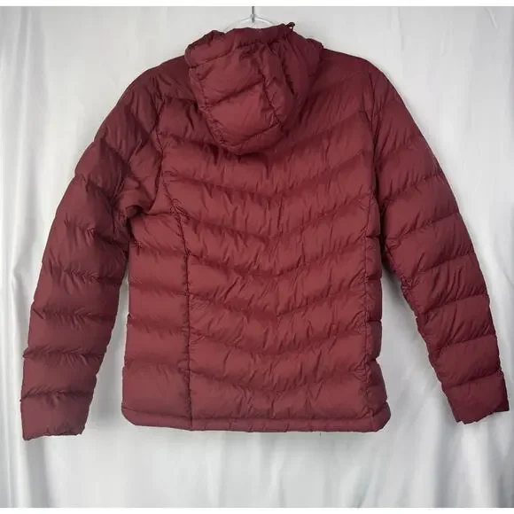 Eddie Bauer Womens Packable Puffer Jacket Hooded Down Filled EB650 Sz M Rust Red - Picture 2 of 10